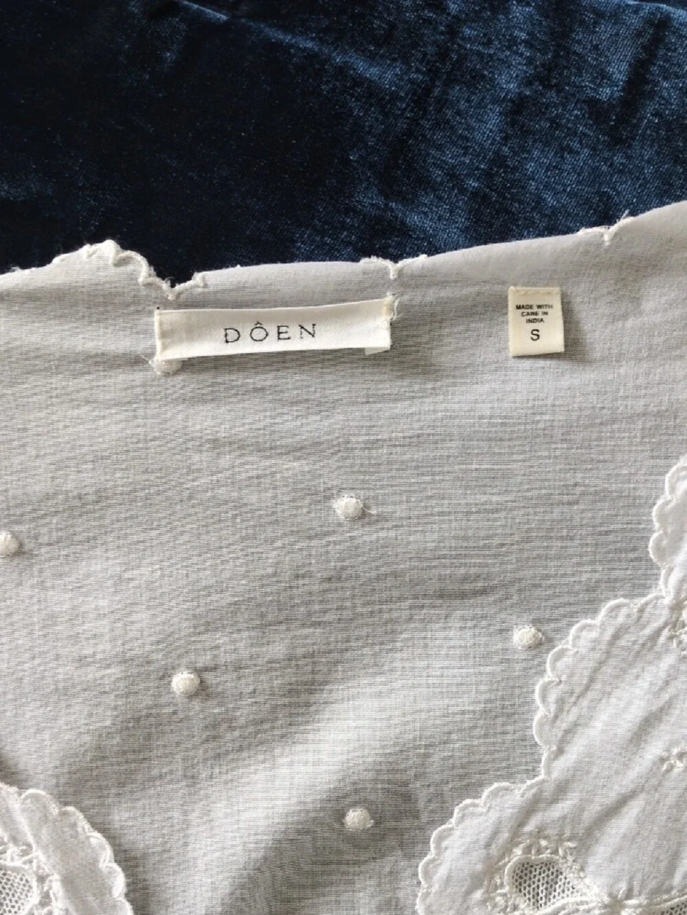 Doen Kacy Top, White Eyelet, Small - Picture 2 of 16